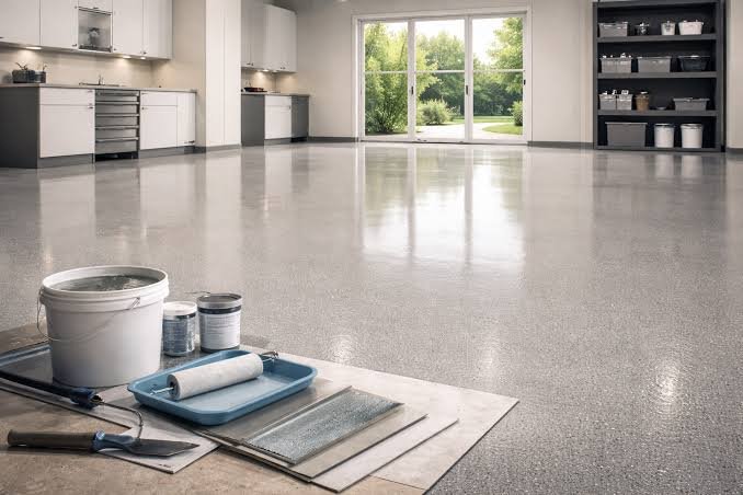 Decorative concrete coatings